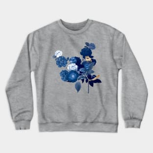 Vintage retro blue flower Crewneck Sweatshirt